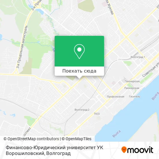 Карта Финансово-Юридический университет УК Ворошиловский