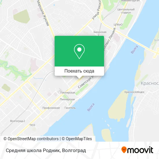 Карта Средняя школа Родник