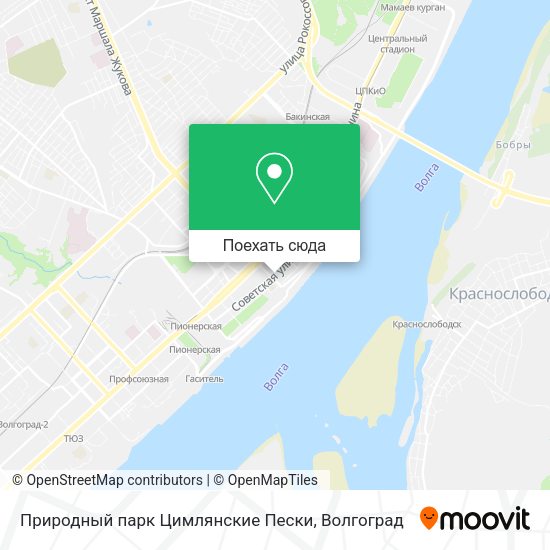 Карта Природный парк Цимлянские Пески