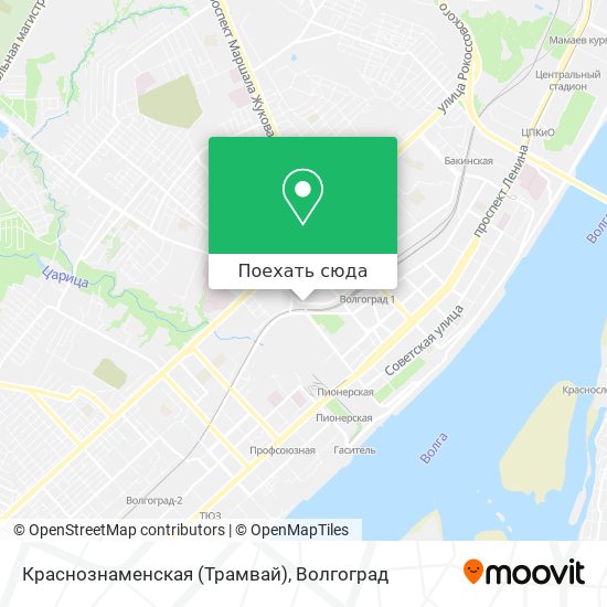 Карта Краснознаменская (Трамвай)