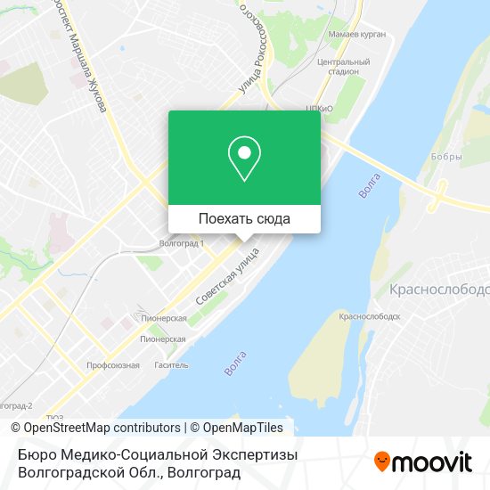 Карта Бюро Медико-Социальной Экспертизы Волгоградской Обл.