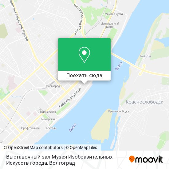 Карта Выставочный зал Музея Изобразительных Искусств города