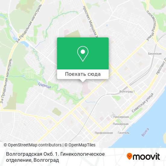 Карта Волгоградская Окб. 1. Гинекологическое отделение