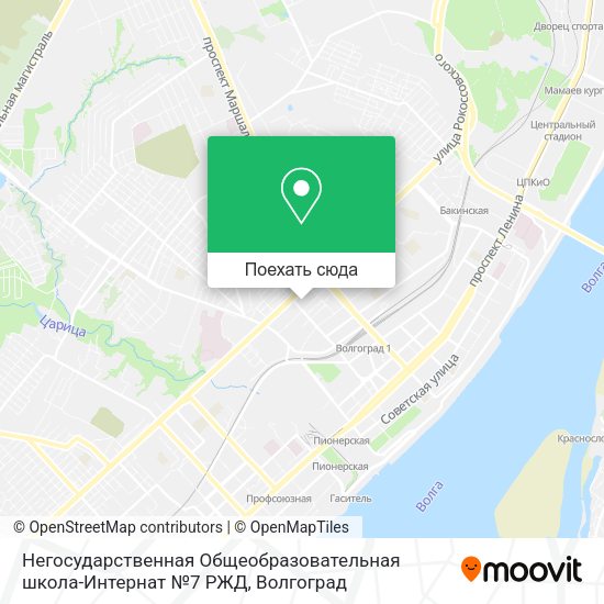 Карта Негосударственная Общеобразовательная школа-Интернат №7 РЖД