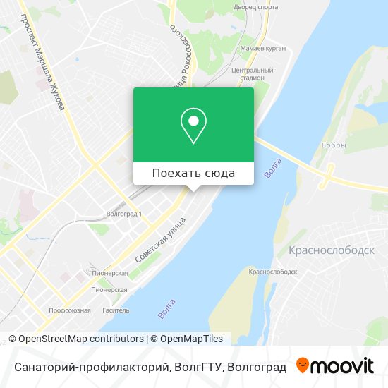Карта Санаторий-профилакторий, ВолгГТУ