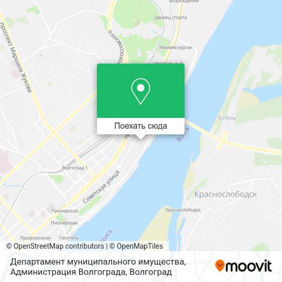 Карта Департамент муниципального имущества, Администрация Волгограда
