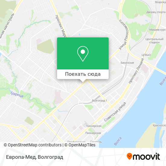 Карта Европа-Мед