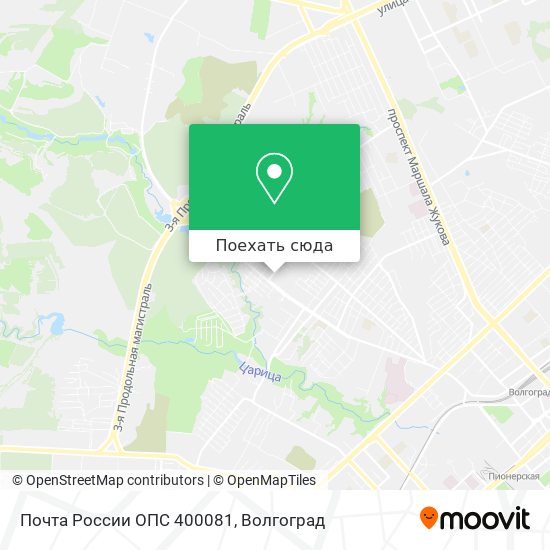 Карта Почта России ОПС 400081