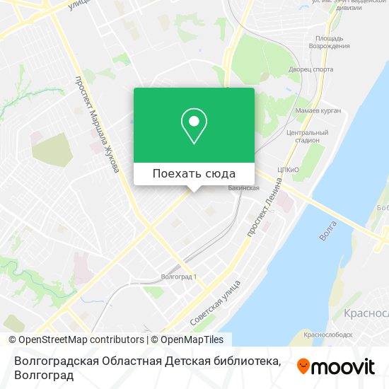 Карта Волгоградская Областная Детская библиотека