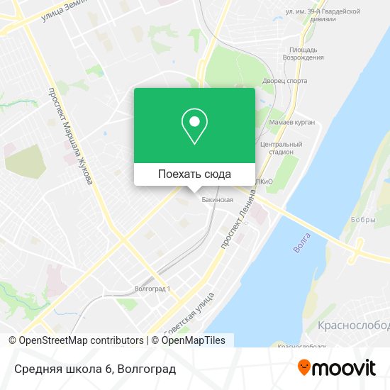 Карта Средняя школа 6
