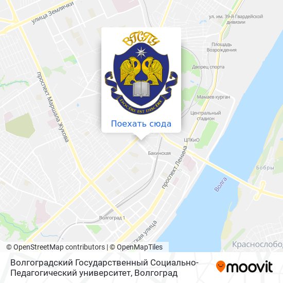 Карта Волгоградский Государственный Социально-Педагогический университет