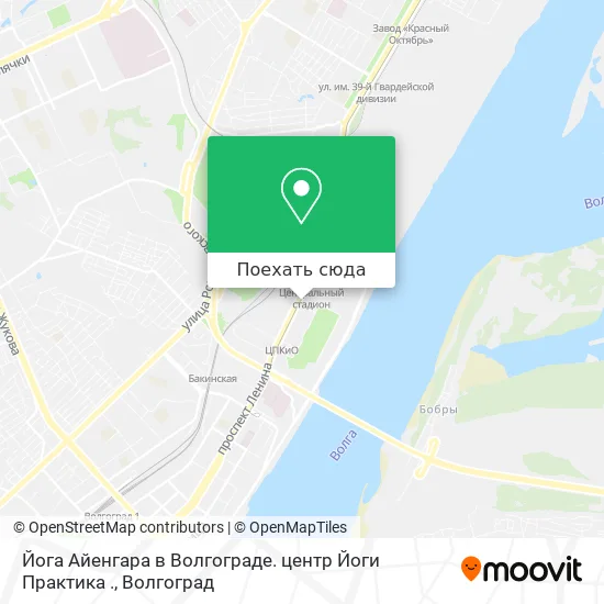 Карта Йога Айенгара в Волгограде. центр Йоги Практика .