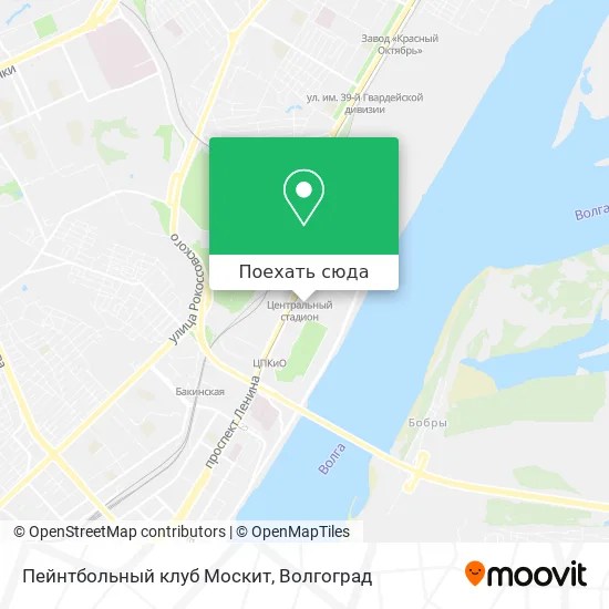 Карта Пейнтбольный клуб Москит