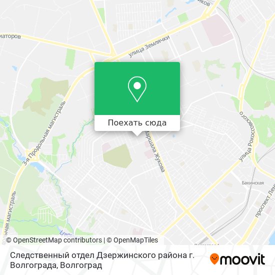 Карта Следственный отдел Дзержинского района г. Волгограда