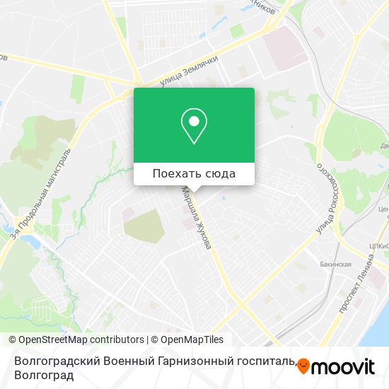Карта Волгоградский Военный Гарнизонный госпиталь