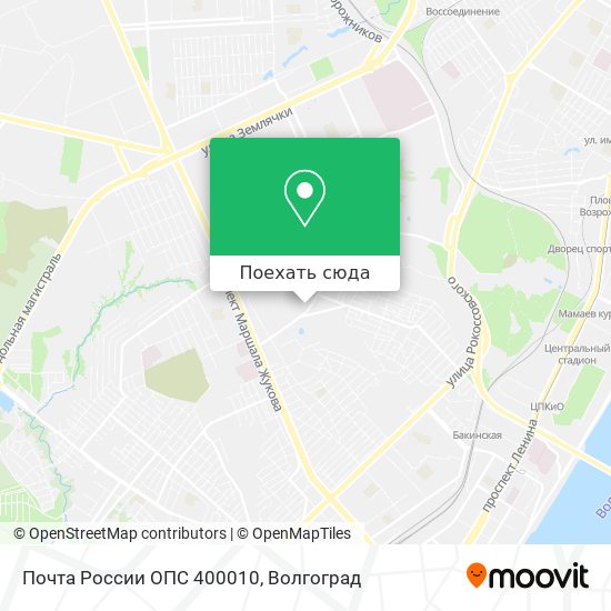 Карта Почта России ОПС 400010