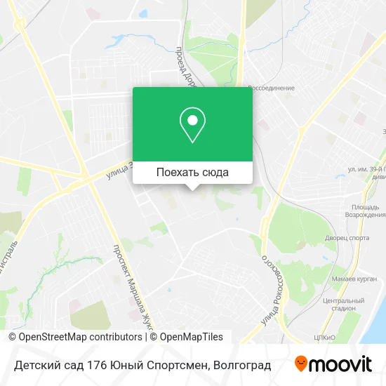 Карта Детский сад 176 Юный Спортсмен