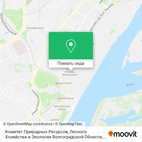 Карта Комитет Природных Ресурсов, Лесного Хозяйства и Экологии Волгоградской Области