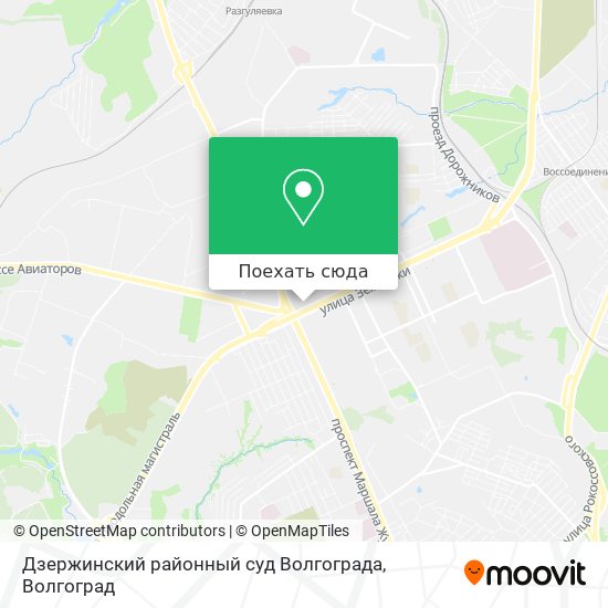 Карта Дзержинский районный суд Волгограда