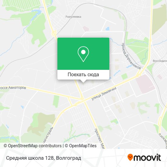 Карта Средняя школа 128
