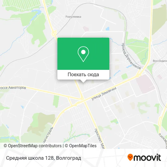 Карта Средняя школа 128