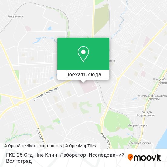 Карта ГКБ 25 Отд-Ние Клин. Лаборатор. Исследований