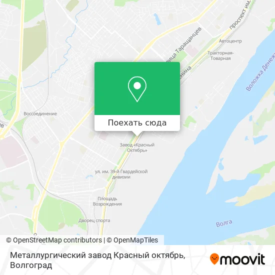 Карта Металлургический завод Красный октябрь