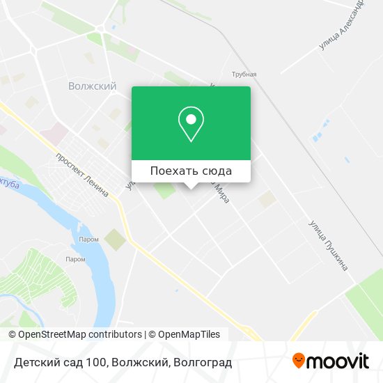 Карта Детский сад 100, Волжский