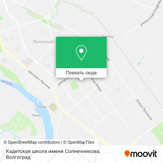 Карта Кадетская школа имени Солнечникова
