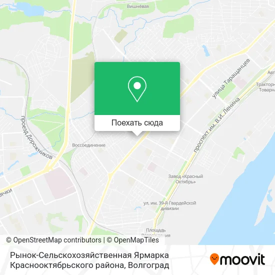 Карта Рынок-Сельскохозяйственная Ярмарка Краснооктябрьского района