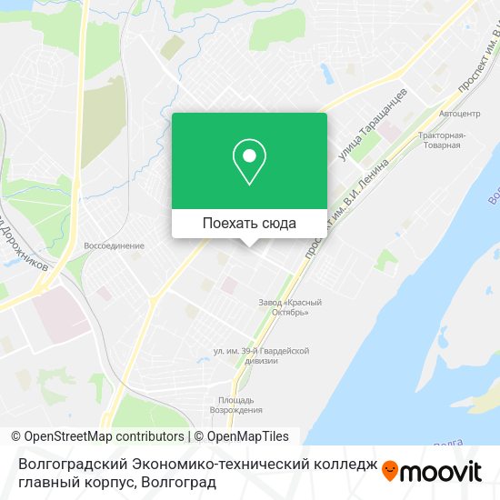 Карта Волгоградский Экономико-технический колледж главный корпус