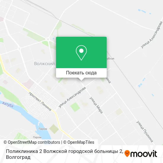 Карта Поликлиника 2 Волжской городской больницы 2