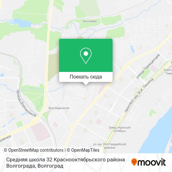 Карта Средняя школа 32 Краснооктябрьского района Волгограда