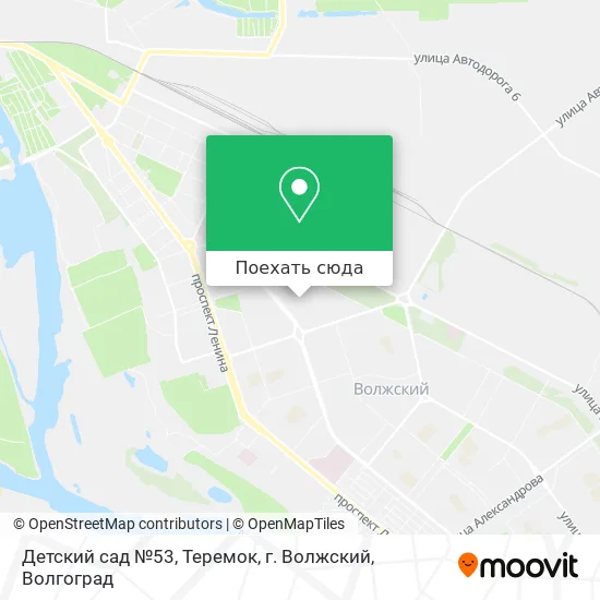 Карта Детский сад №53, Теремок, г. Волжский