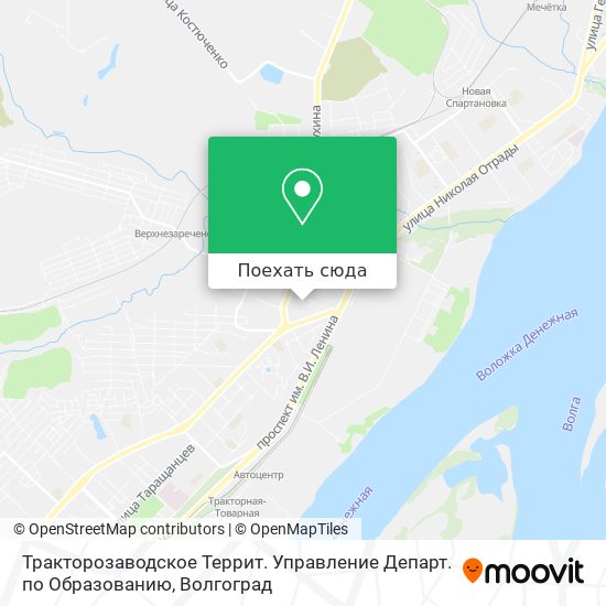 Карта Тракторозаводское Террит. Управление Департ. по Образованию