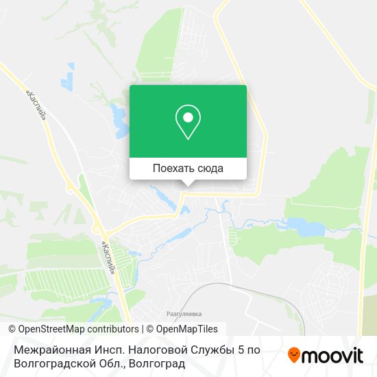 Карта Межрайонная Инсп. Налоговой Службы 5 по Волгоградской Обл.