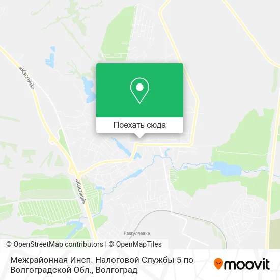 Карта Межрайонная Инсп. Налоговой Службы 5 по Волгоградской Обл.