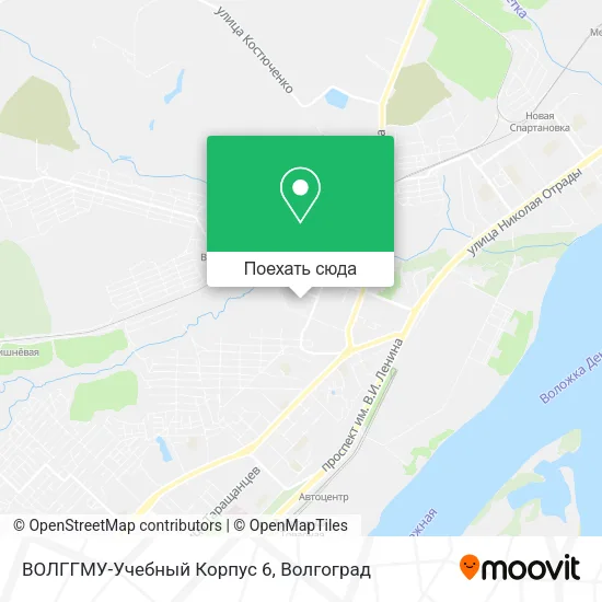 Карта ВОЛГГМУ-Учебный Корпус 6