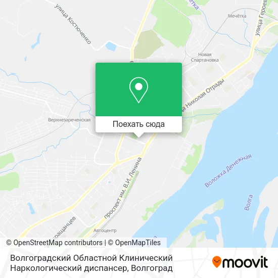 Карта Волгоградский Областной Клинический Наркологический диспансер