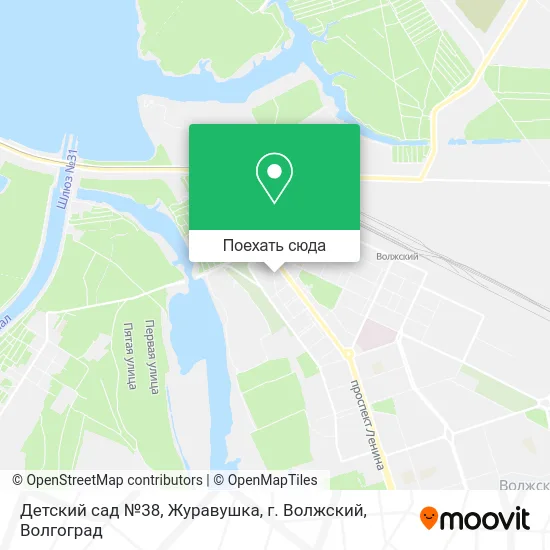 Карта Детский сад №38, Журавушка, г. Волжский