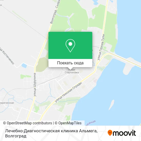 Карта Лечебно-Диагностическая клиника Альмега