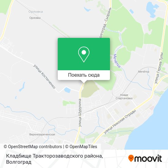 Карта Кладбище Тракторозаводского района