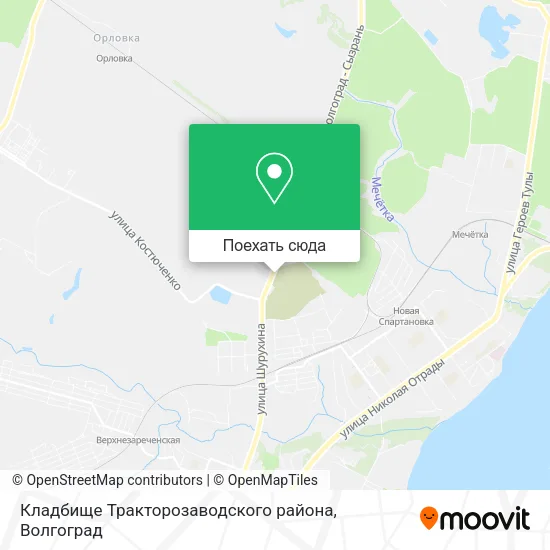 Карта Кладбище Тракторозаводского района