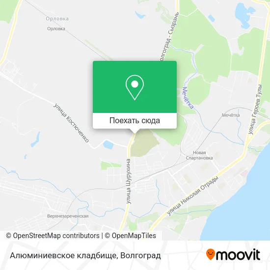 Карта Алюминиевское кладбище