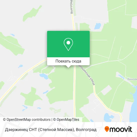 Карта Дзержинец СНТ (Степной Массив)