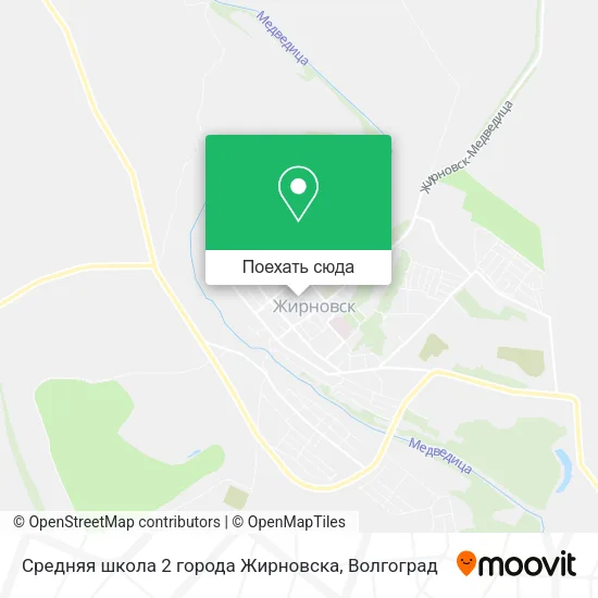 Карта Средняя школа 2 города Жирновска