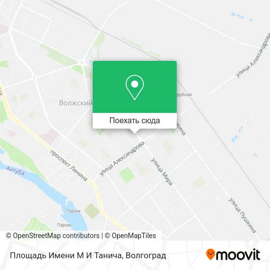 Карта Площадь Имени М И Танича
