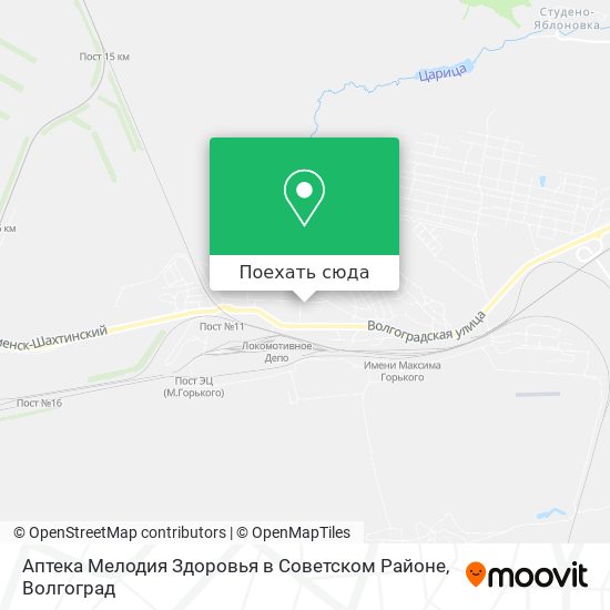 Карта Аптека Мелодия Здоровья в Советском Районе