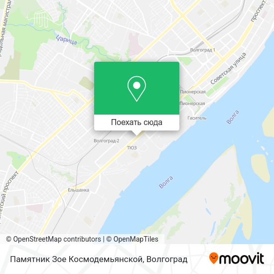 Карта Памятник Зое Космодемьянской