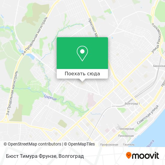 Карта Бюст Тимура Фрунзе